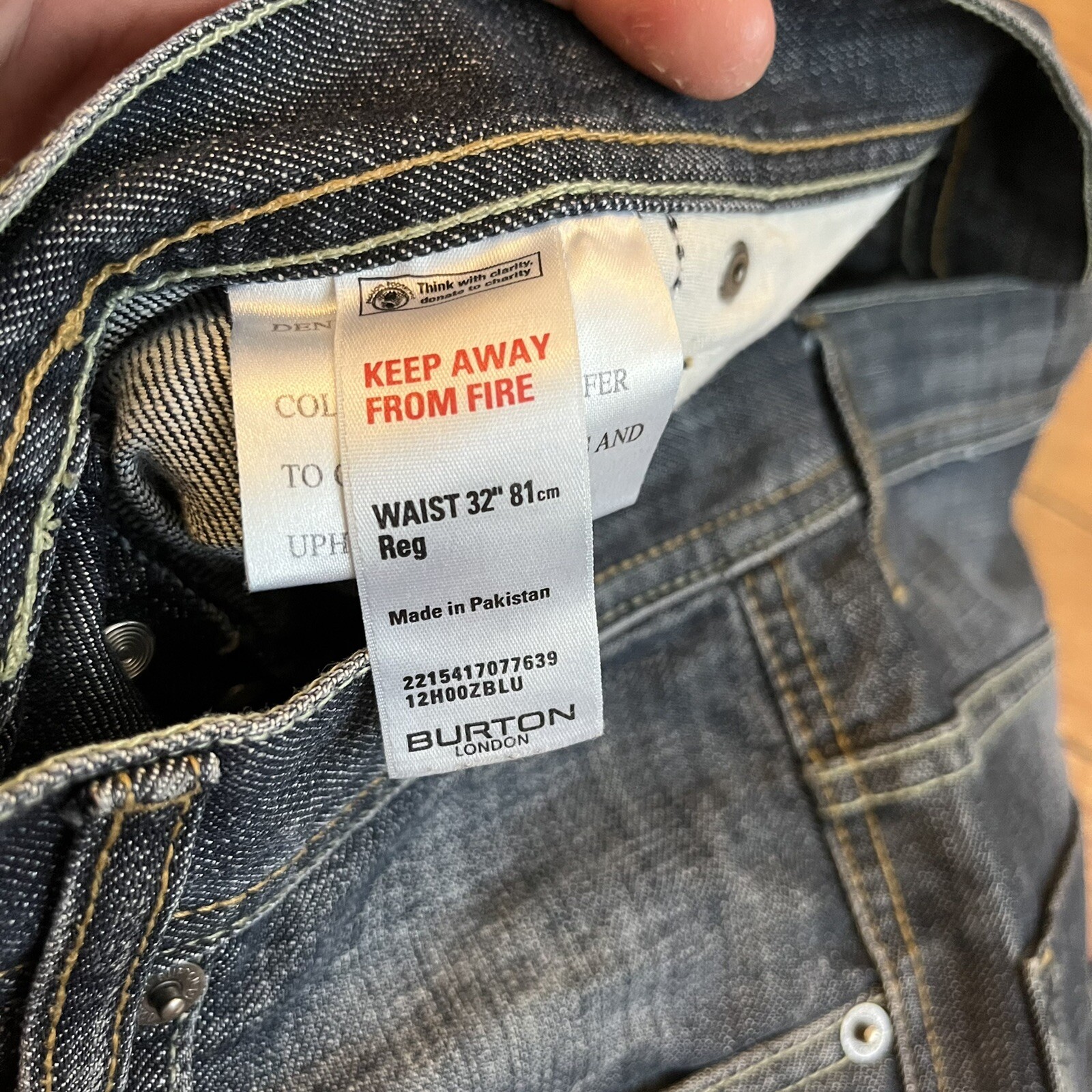 Burtons Mens Blue Tapered Slim Fitting Denim Jeans Waist 32” Inside Leg 32” eBay