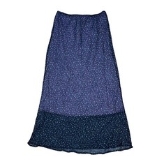 90s Y2k Midi Skirt Lavender Purple Floral Sheer Fairy Grunge Coquette Sz M