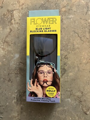 New Flower Eyewear Blue Light Blocking Glasses With Pouch Style Holly