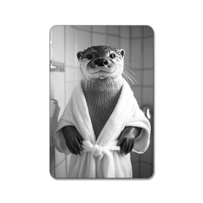 Otter Wearing Bathrobe - Cute Funny Animals - Magnet