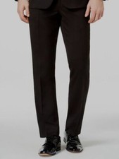  190 Kenneth Cole Men's Black Techni-Cole Slim Fit Tuxedo Dress Pants 31W 32L