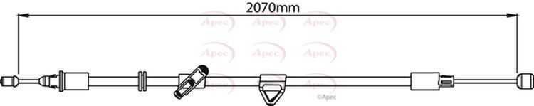 Apec Brake Cable Rear 1469021 1545340 1711718 6G912B700EF 6G912B700EG CAB1158