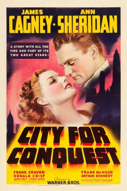 City For Conquest Lobby Card Ann Sheridan James Cagney 1940 Movie Old Photo