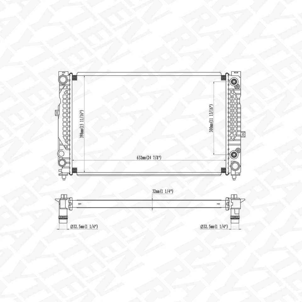 Radiator for 1996-2001 Audi A4 / A4 Quattro 2.8L 1998-2005 Volkswagen Passat - Image 2 of 4