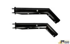 2-1/2" Bolt Spacing Black Angled Spring Loaded Mud Flap Hanger Bracket Set