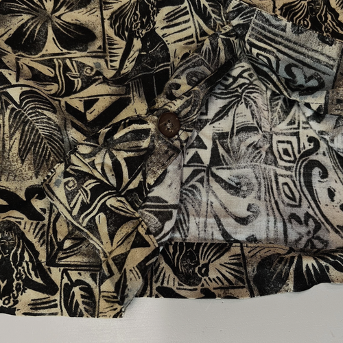 Ocean Pacific Menswear Shirt Large Rayon Tropical Hawaiian Tiki Beach Aloha - Picture 8 of 11