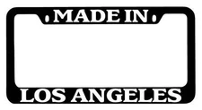 Made In Los Angeles Black METAL License Plate Frame Auto