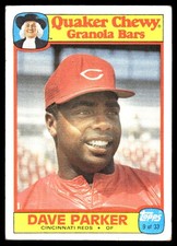 Dave Parker 1986 Topps Quaker Granola #9 Reds MLB READ FREE SHIP AutographDen