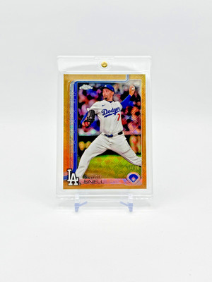 2025 Topps Chrome Logofractor Blake Snell Gold /50 Dodgers SNELLZILLA