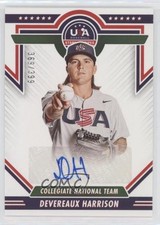 2022 USA Baseball Stars & Stripes Blue Ink 369/399 Devereaux Harrison Auto uk2