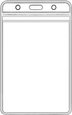 5 Pcs Thick ID Card Name Badge Holder Heavy Duty Waterproof Clear Plastic PVC...