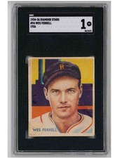 Wes Ferrell 1934-1936 Diamond Stars - SGC 1