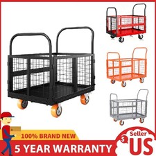 Platform Truck Cart , 1800lbs Foldable Heavy Duty Flatbed Dolly with 360 Wheels