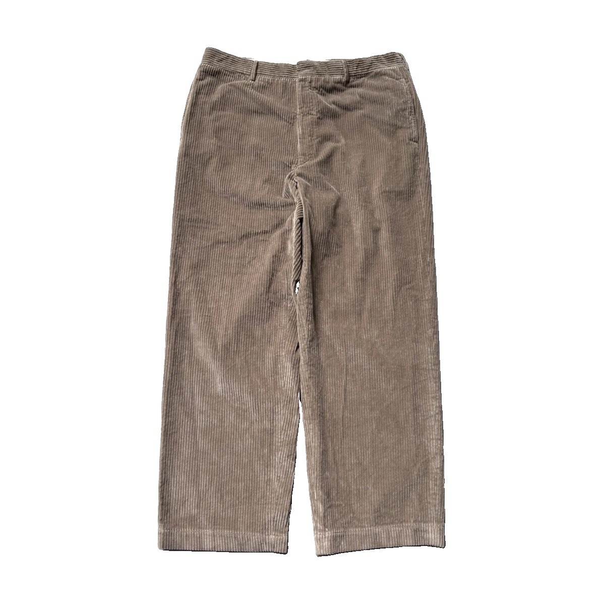 VTG 80s Polo Ralph Lauren Corduroy Relaxed Wide Leg Brown Trousers 36 Italy Made