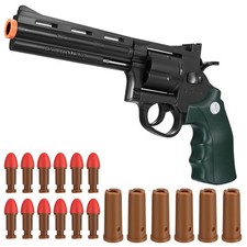 Toy Revolver Gun with 12 Soft Bullets, Toy Gun Pistol with 6 Shell Ejecting,S...