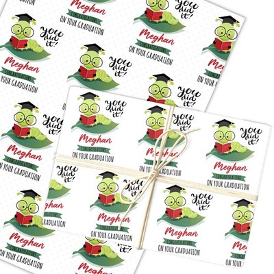 Personalisiertes Geschenkpapier Abschluss You Did It Bug Brille tragen Geschenkpapier