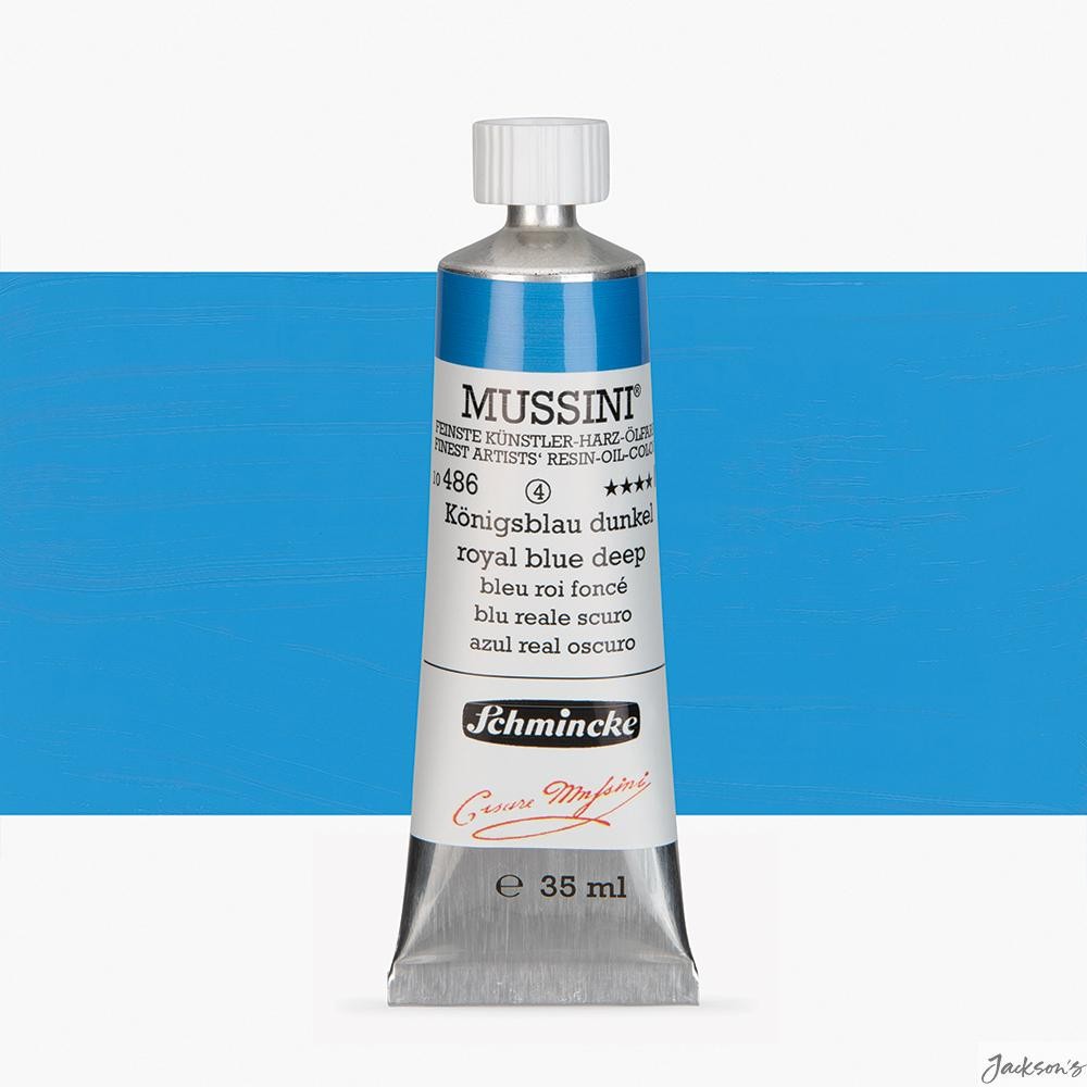 Schmincke Mussini Oil Paint Natural Resin 35ml Royal Blue Deep For Artists