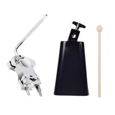 Practical Metal Cowbell Set Including Universal Suspension Clamp and