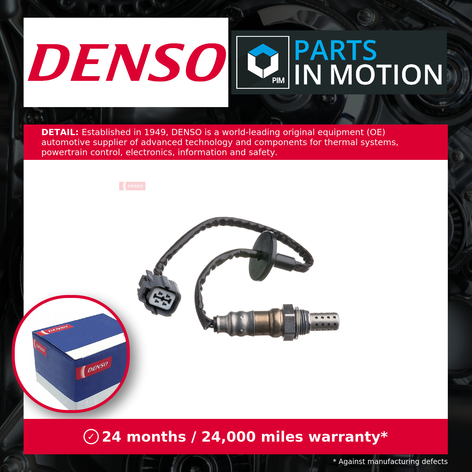 Lambda Sensor DOX-2031 Denso Oxygen 36532PWEG01 Genuine Top Quality Guaranteed