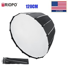 Triopo 120cm 47.2inch Quick Install Deep Parabolic Softbox Fr Bowen Studio Flash