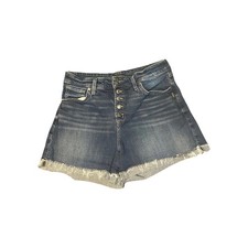 Silver Jeans Avery Curvy Fit High-Rise Shorts Button-Fly Denim Womens W30/L4