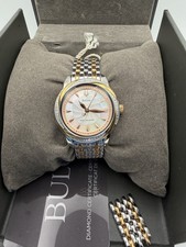 Bulova Precisionist 20 Diamonds Two-Tone Stainless Steel Ladies Watch 98R153 NWT