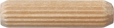 Wood Dowel Pins - Fluted - 1/4" Diameter 1/4" x 1", 100 x Beige