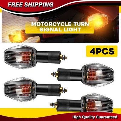 4X Clear Lens Turn Signal Light Indicator Lamp For Honda CB600F CB600S CB900F