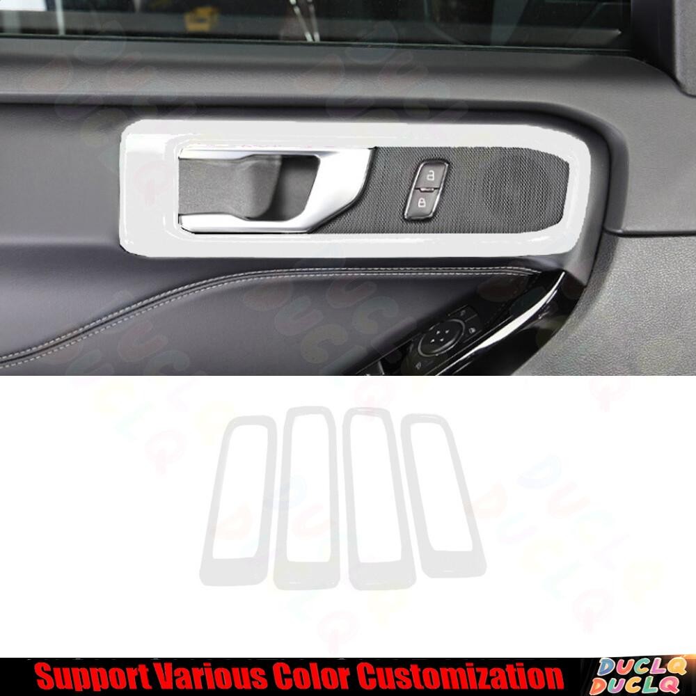 For Ford Explorer 2020-2023 Bright White Car Inner Door Handle Bowl Panel Trim