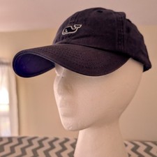 Vineyard Vines Navy Blue Whale Logo Adjustable Cotton Baseball Cap Dad Hat