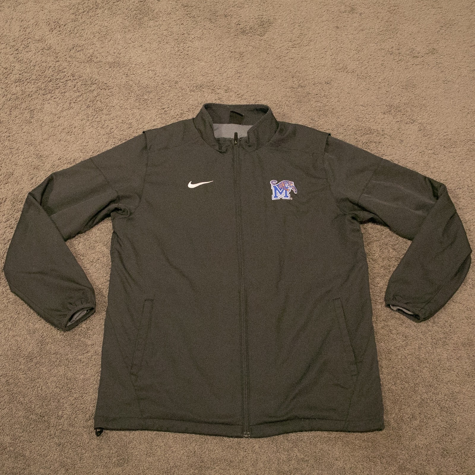 SACAI X NIKE Giacca Memphis Tigers uomo grande nera NCAA basket Nike Dri Fit full zip