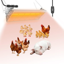 Chicken Coop Heater Large Chicken Heat Lamp, 400 Watt Two-Stage Temperature Chic