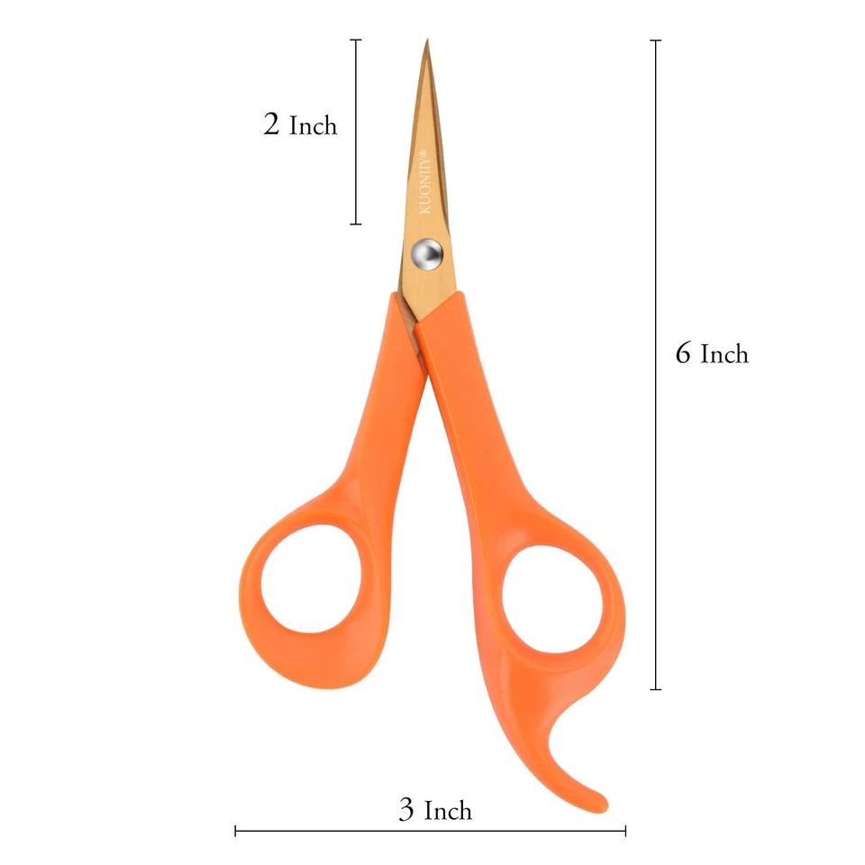 Micro-Tip Scissors, Precision Titanium Blades, 6 Inch Craft Detail Scissors I... - Image 2 of 4