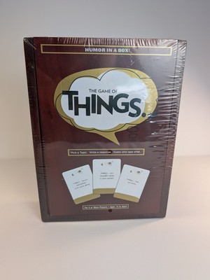 The Game Of THINGS Board Game Factory Sealed Humor In A Box Party Game Ages 14+