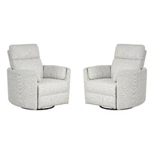 Parker Living Radius Natural Beauty Quartz Power Swivel Glider Recliner Two Pack