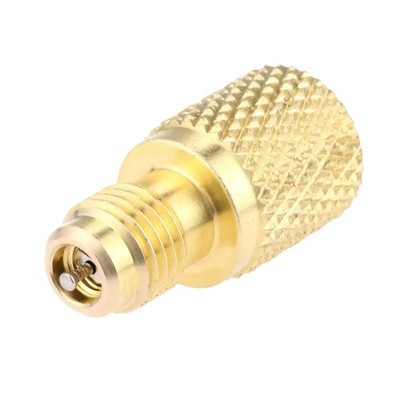 ACME R134a Brass Pipe Fitting Coupler Adapter 1/4'' Male To 1/2'' Female W / Valve
