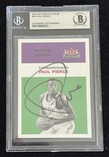 Paul Pierce Signed 2001-02 Fleer Platinum #33 BAS Beckett Autographed Card