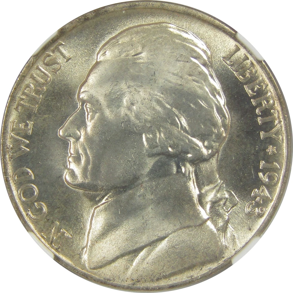 1943 P Jefferson Nickel MS 67 NGC Silver Bag Fragment SKU:I20329 - Image 3 of 4