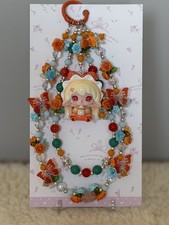 Handmade Bag/Phone Charm with Colorful Beads and authentic figure