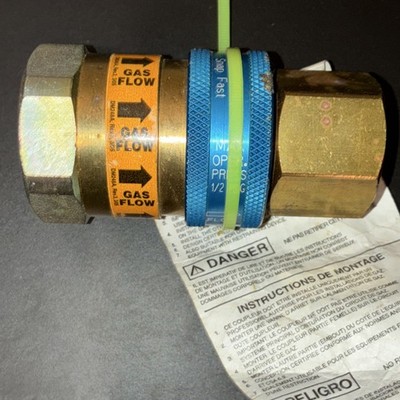 Dormont Brass Quick Coupler Set 0527 CSA Certified Gas Fitting Connector