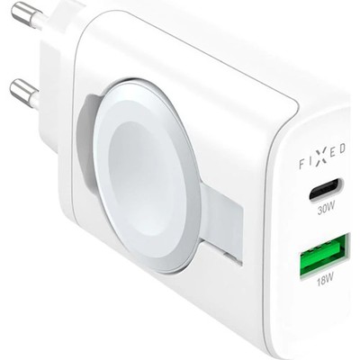 Ladegerät USB-C / USB-A / Smart Watch 33W Fixed Wandladegerät Netzladegerät Weiß