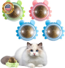 4 Pack Catnip Ball Toy 360 Cat Nips for Cats Cat Crack Balls Wall Catnip Roller