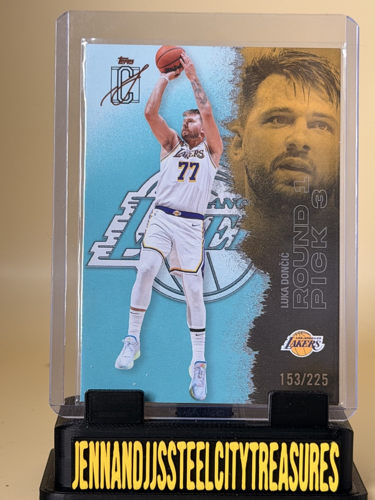 Luka Doncic 2025 Topps Signature Class Aqua /225 #83 Lakers 1st Year 153/225