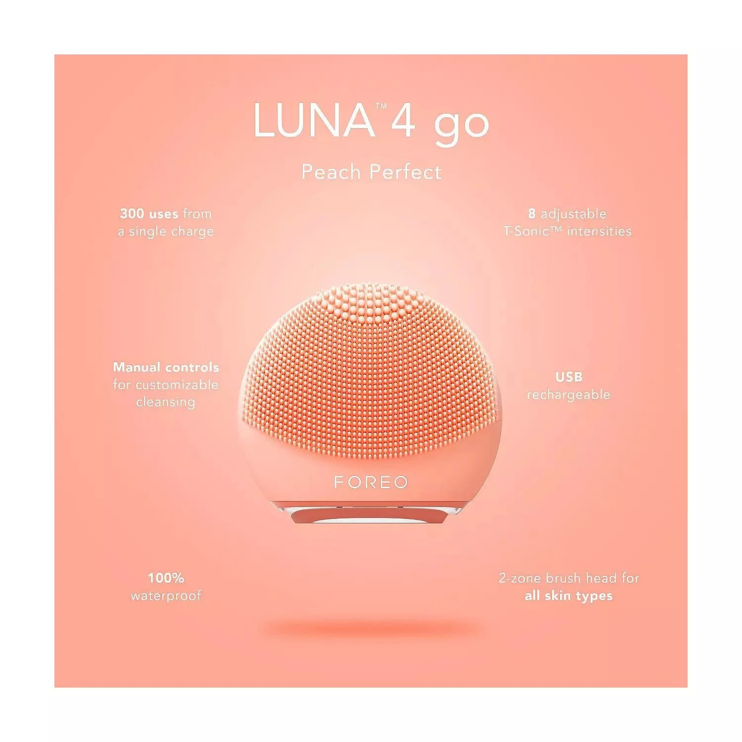 FOREO LUNA 4 go Facial Cleansing & Massaging Device – Travel-Friendly Skincare 