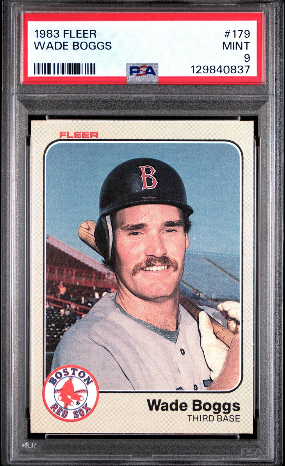 1983 FLEER #179 WADE BOGGS ROOKIE RC PSA 9