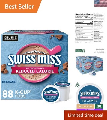 Delicious Reduced Calorie Hot Cocoa for Keurig - 88 Count K-Cup Pods