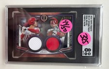 2020 Topps Tribute /50 Dual Player Relics Mike Trout Shohei Ohtani #DR-OT