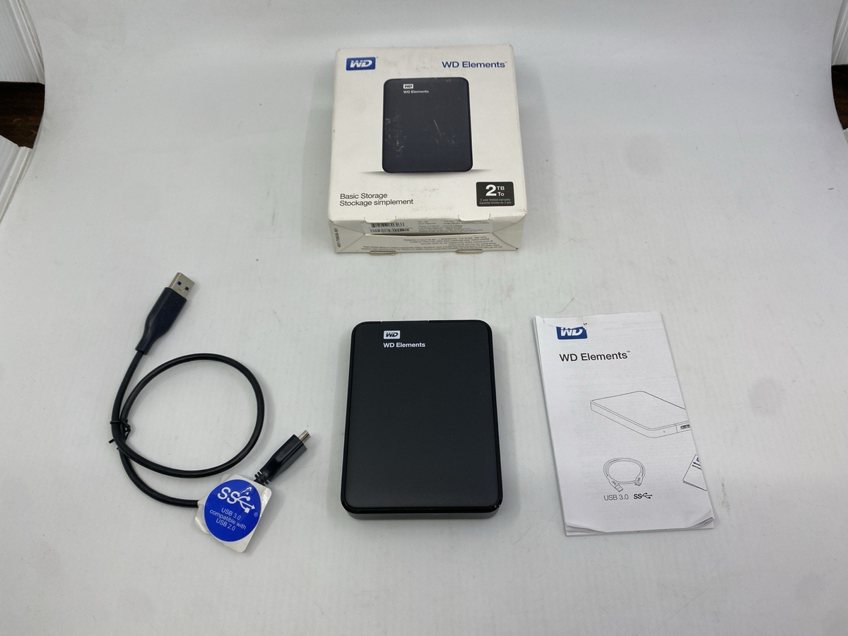 Western Digital WD Elements 2TB USB 3.0 Portable External Hard