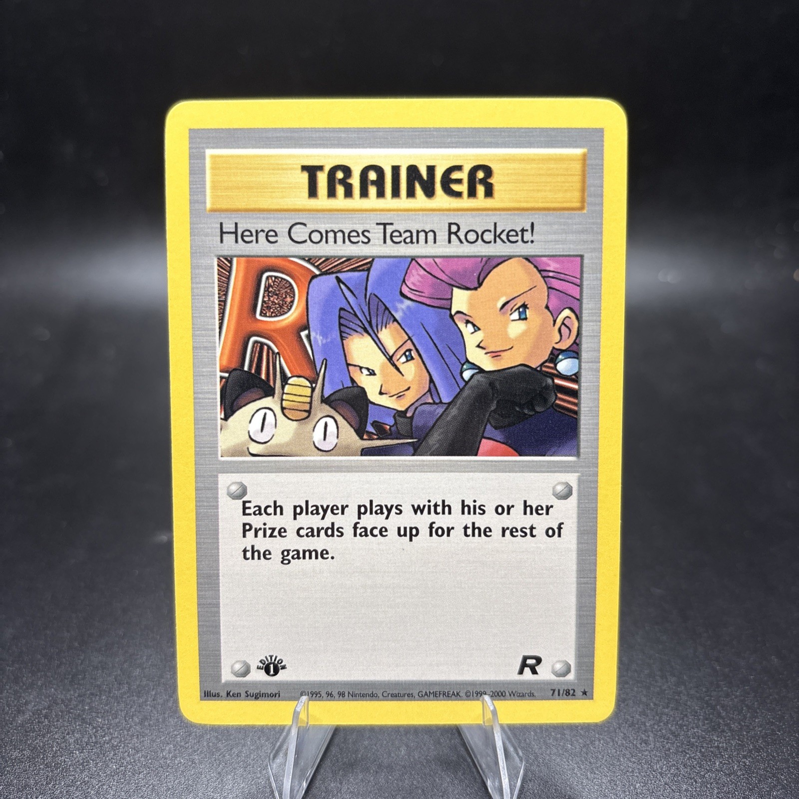 1st Edition Here Comes Team Rocket 71/82 Team Rocket Pokemon Card Rare Near Mint