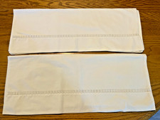 Vintage Pair of Pillowcases White Lace Insert...